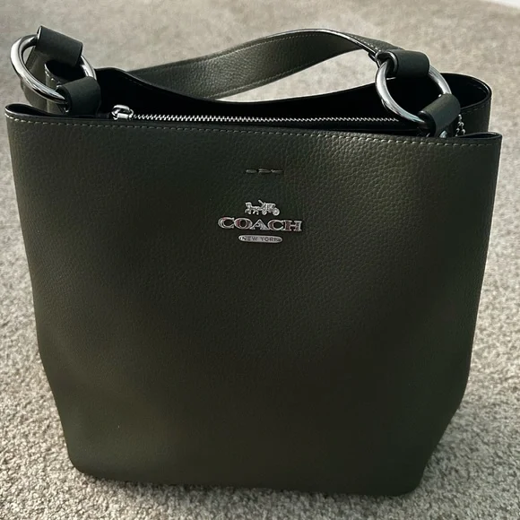 COACH Mollie Town Olive Bucket Bag - Picture 2 of 13